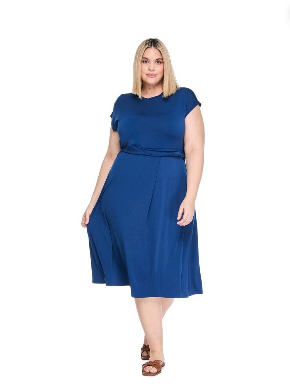 Lane Bryant Navy Blue Front Twist Midi Dress – Size 6X – Brand New